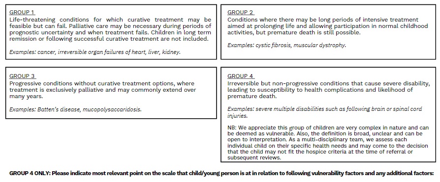 St Andrew's Hospice | Children & Young People Referral Form